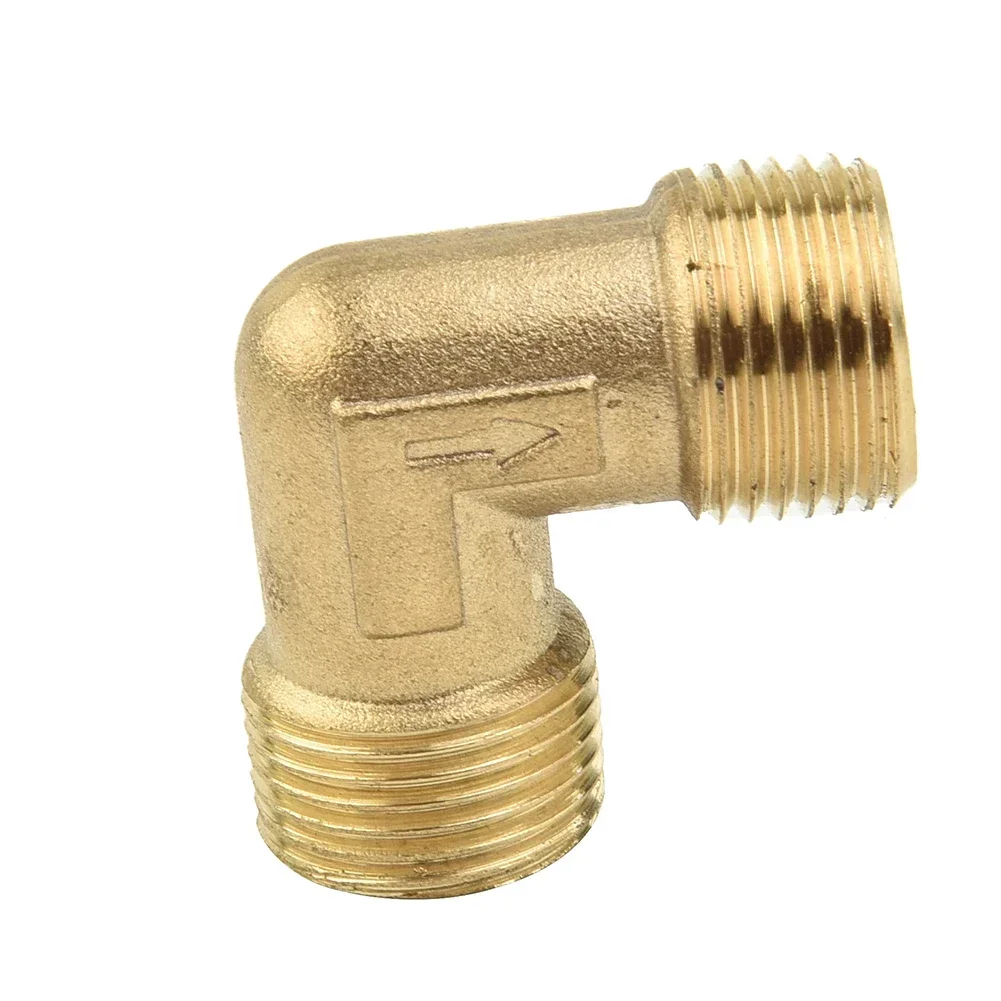 High Quality Elbow Coupler Fitting Fittings For Air Compressor Gold Tone 1.2x1.2x0.51inch Part Replacement Tool 1x