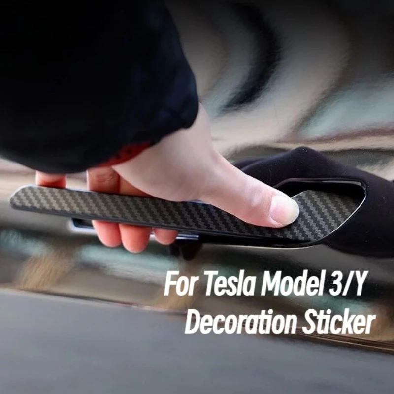 1 Set Geeignet für Tesla Aktualisiertes Modell 3Y Türgriff-Schutzfolie, Kratzfeste TPU Transparente Schutzfolie – Detail 2