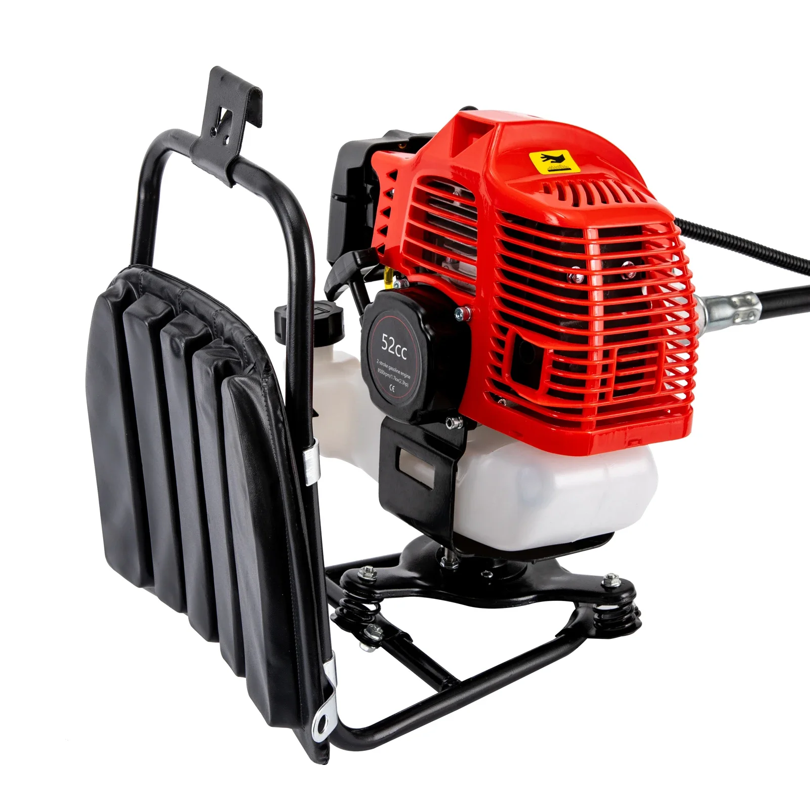 ماكينة تشذيب تحوط عمود الغاز 52cc، قابلة للتمديد 2.7 متر، قطع 40 سم، 2.3 حصان، للأشجار/الشجيرات، أداة مناظر طبيعية احترافية #3