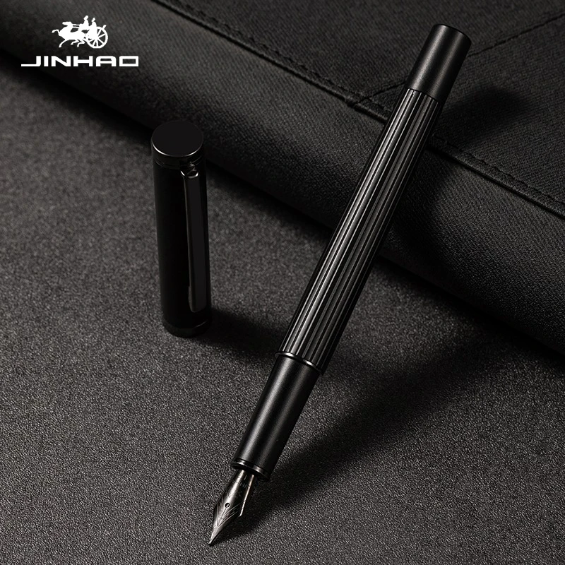 jinhao 88 caneta tinteiro de metal cor azul vermelha preta luxo qualidade estudante financeiro escola material de escritorio canetas de tinta papelaria 01