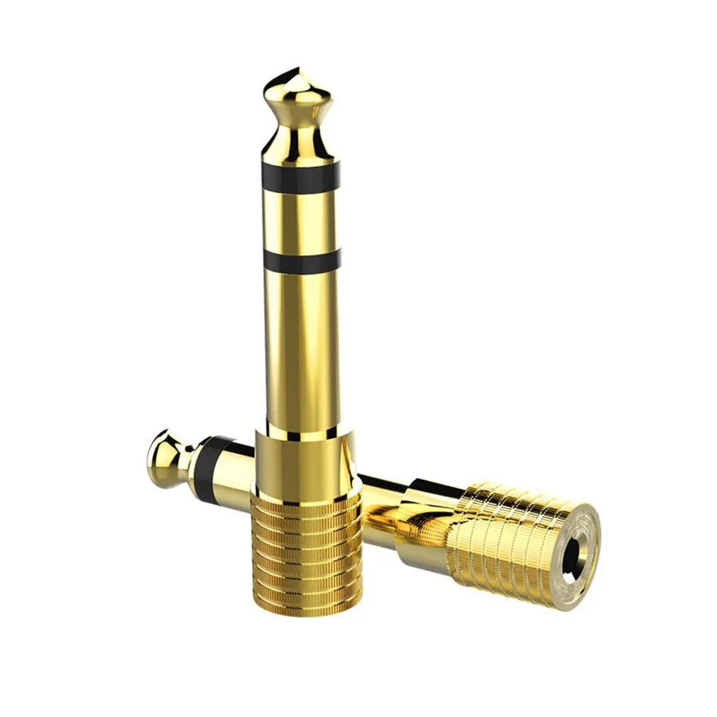 5Pcs/Set Headphone Adapeters Gold-Plated Durable 6.35mm 1/4 Inch Port Plug To 3.5mm Male Stereo Port Socket Adapter