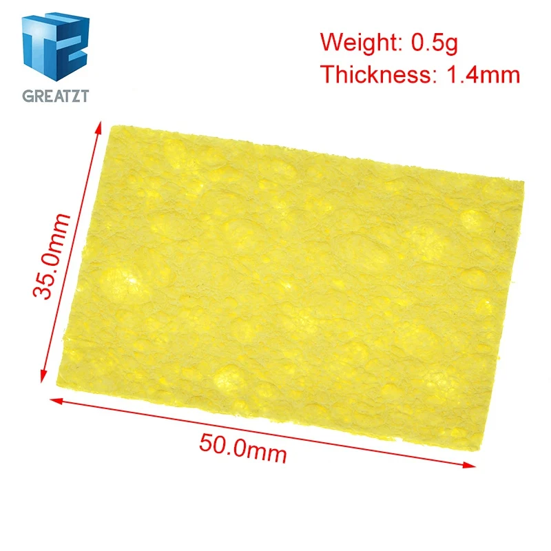 High quality 10Pcs High Temperature Resistant Sponge Electric Iron Tip Cleaning Sponge Rectangular 3.5CM*5CM