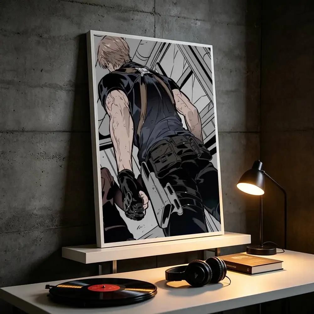 L-Leon Kennedy  Poster High Quality Dorm Living Room Aesthetic Wall Decoration Painting Stickers Gift