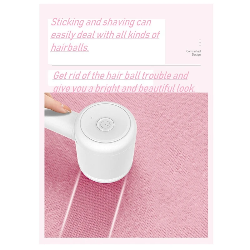 Éliminateur de peluches portable, tondeuse à boules de poils, dissolvant de chandail, coupe-cuir chevelu, tête, mini moteur, rose