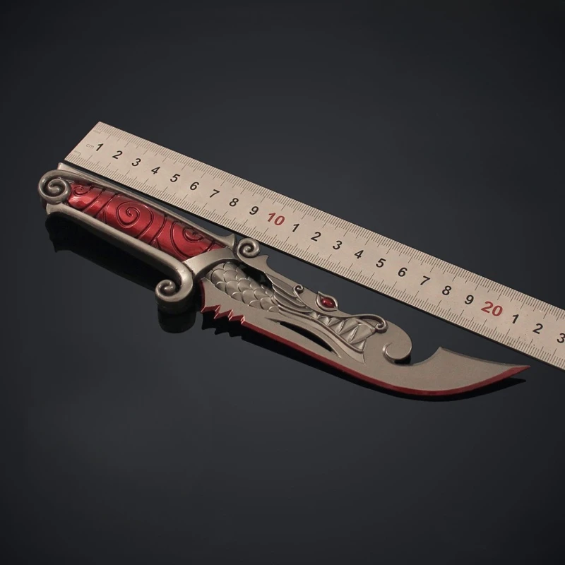 Nowy 22cm Valorant Gadżet do Gry Broń Metalowy Model Ostrza Smoka i Rekwizyty Dekoracja na Biurko Ozdoby Prezent Urodzinowy Zabawka