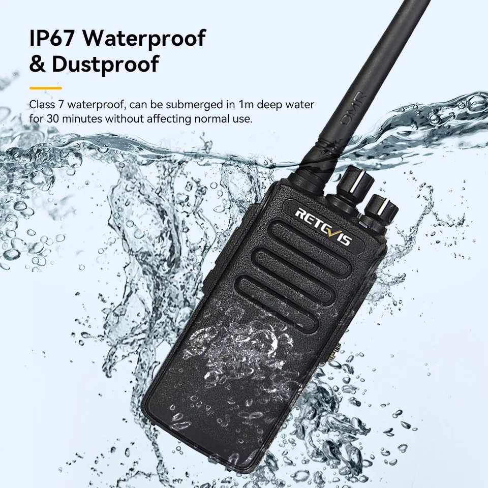 Retevis RT81 DMR digitale walkietalkie 2 stuks krachtige lange afstand walkietalkie 10W waterdichte draagbare tweewegradio voor de jacht