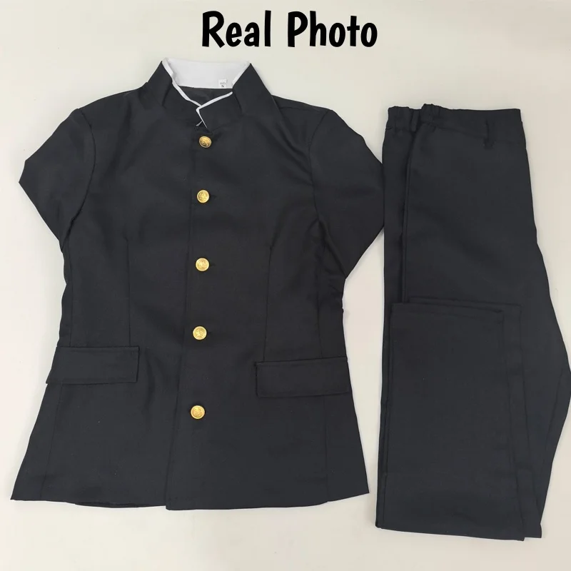 Anime Dandadan Ken Takakura Cosplay Costume Okarun School Uniform Black Jacket Gakuran Outfit Glasses Halloween Unisex Costume - view 3