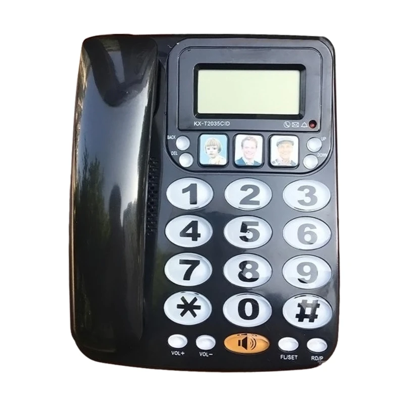 2035CID Advanced Landline Phone with Large Button Caller Display Speed Dial Adjustable Tone Handsfree Function English