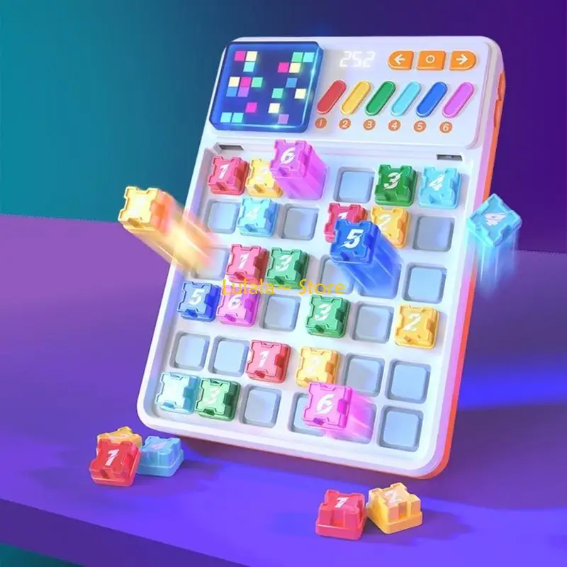 Y4QA Gioco Sudoku elettronico interattivo per bambini Puzzle portatile per allenamento cerebrale dai 6 ai 12 anni