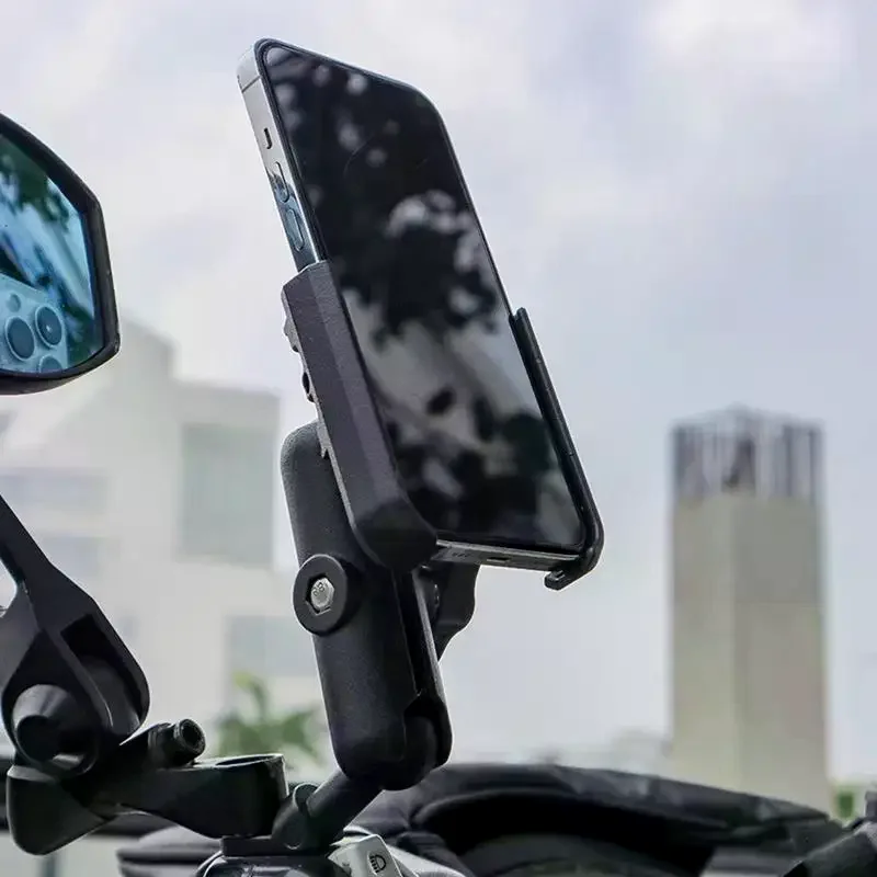 

Motorcycle Bicycle Phone Holder Gps Bracket Cellphone Stand Moto Rearview Mirror Handlebar Mount Compatible For
