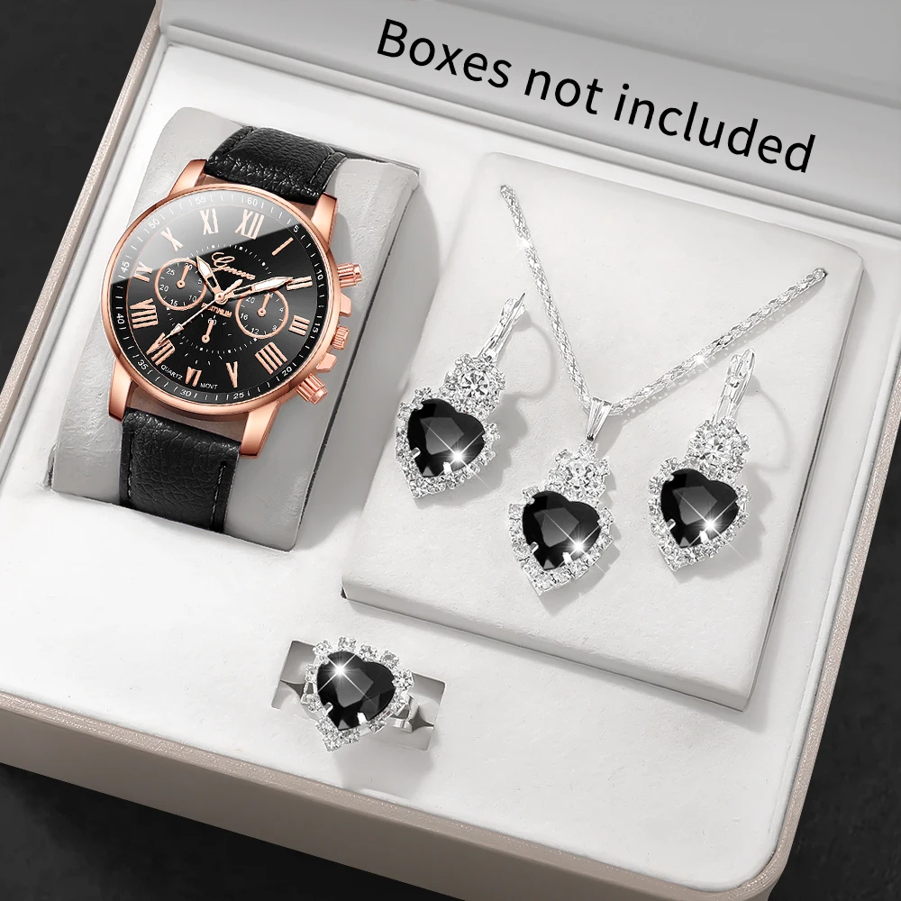 5pcs New Women's Fashion Quartz Watch, Ideal For Parties, Mother's Day & Valentine's Day, Great Gift For Girlfriend And Friends