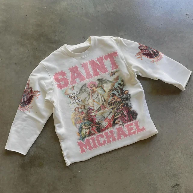 Men's Oversized Cotton Print T-Shirt Hip Hop Style