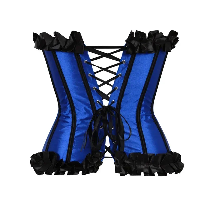Corset Bustier Sexy Baleiné en Satin à Lacets – photo 13