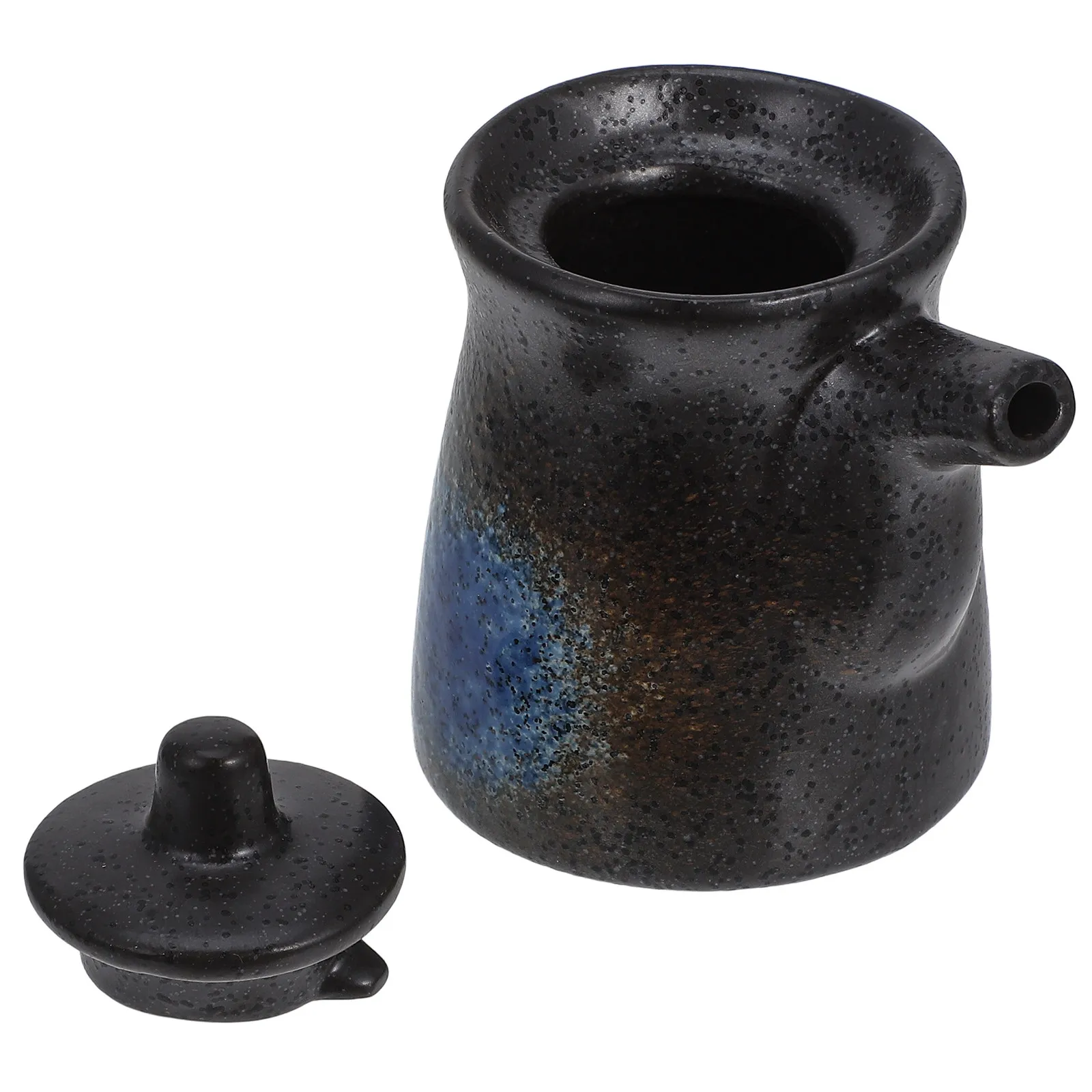

Ceramic Japanese Soy Sauce Pot Vinegar Container Seasoning Holder Lidded Sauce Bottle Kitchen Dispenser Olive Oil Vinegar
