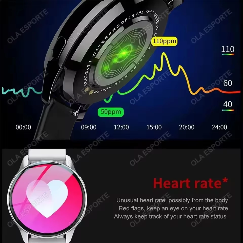 NEW smart watch for men women heart rate  HD screen long battery life 5ATM waterproof smartwatch for men women 2026 HT30