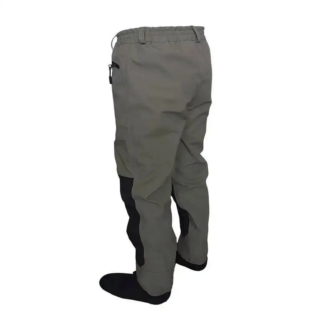ELUANSHI Fliegenfischer-Wathose mit Flachem Bund, Strapazierfähige Wathose mit Strumpffuß – Detail 9
