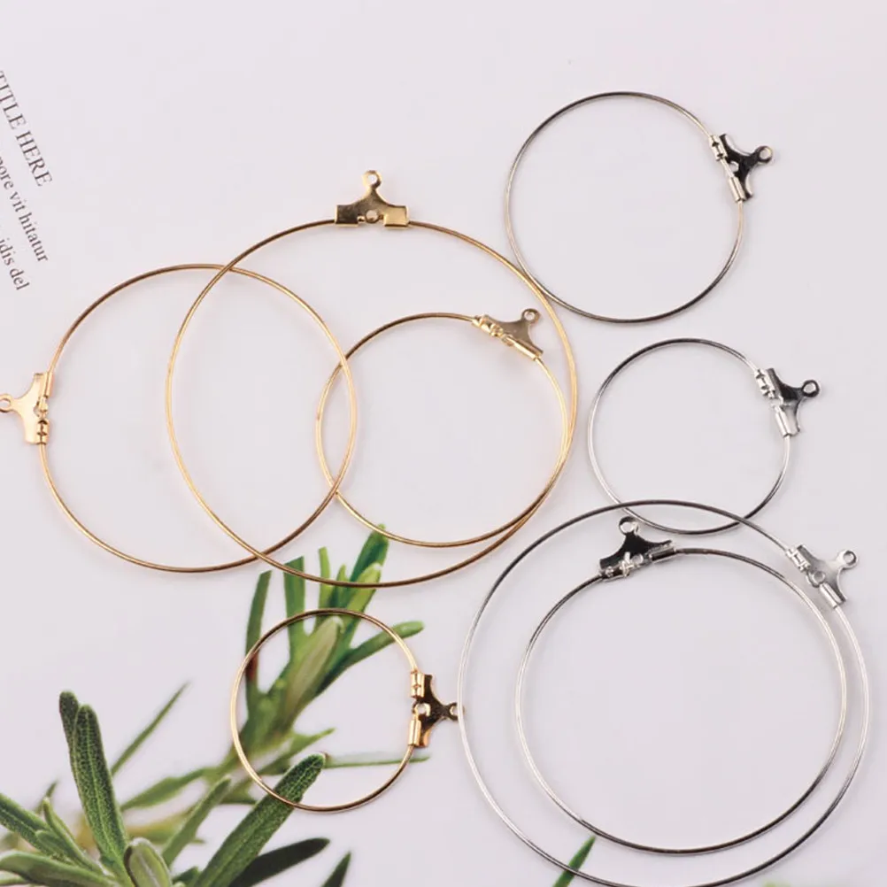 

20 шт. медных аксессуаров для серег, гальванизированные простые клипсы для самостоятельного изготовления украшений, подарков, 40 мм, модные