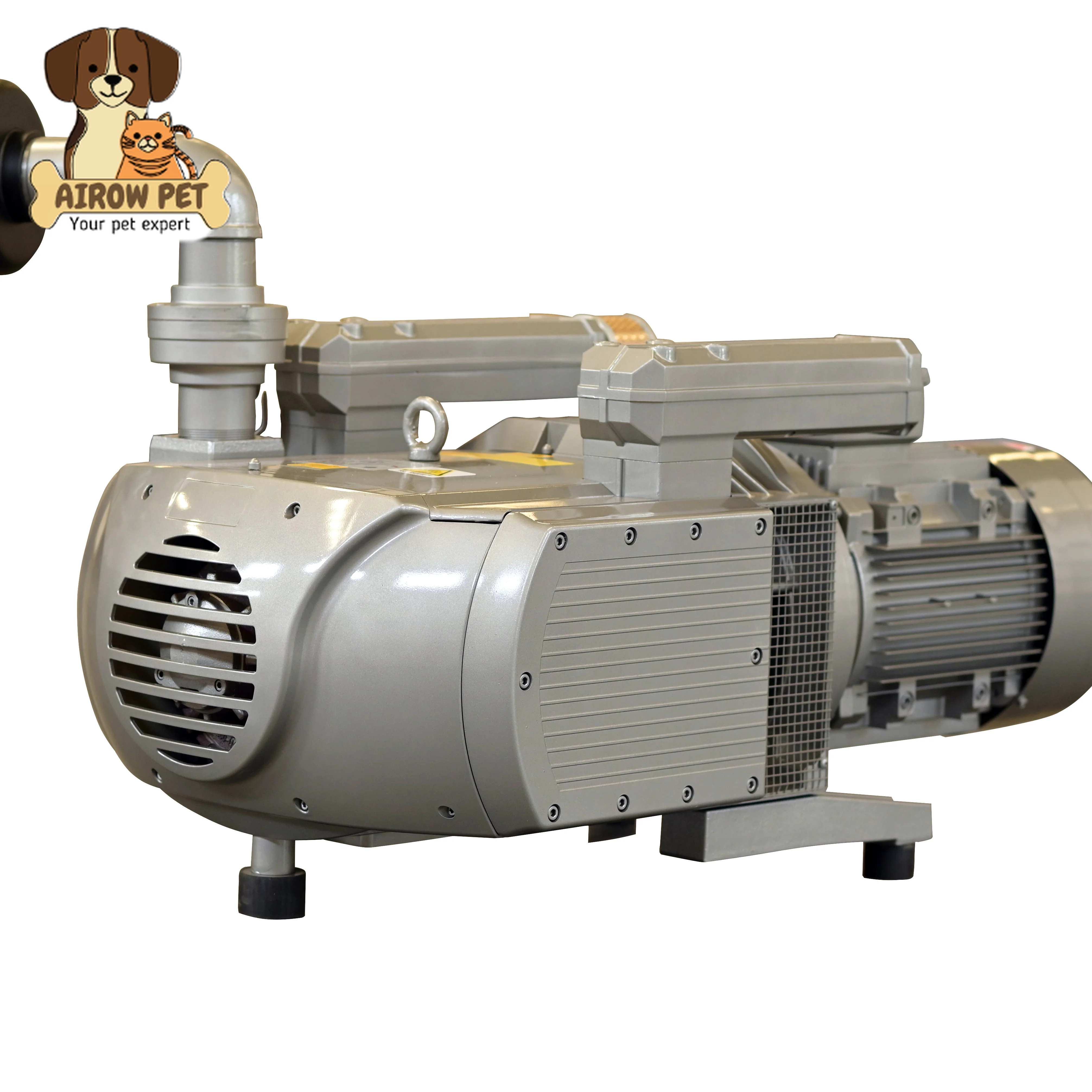 AIROW KVF265 5.5KW 300m³/h 220V 7.5HP Dry Rotary Vane Vacuum Pump Oil Free for Large CNC Router Worktable and MDF Cutting