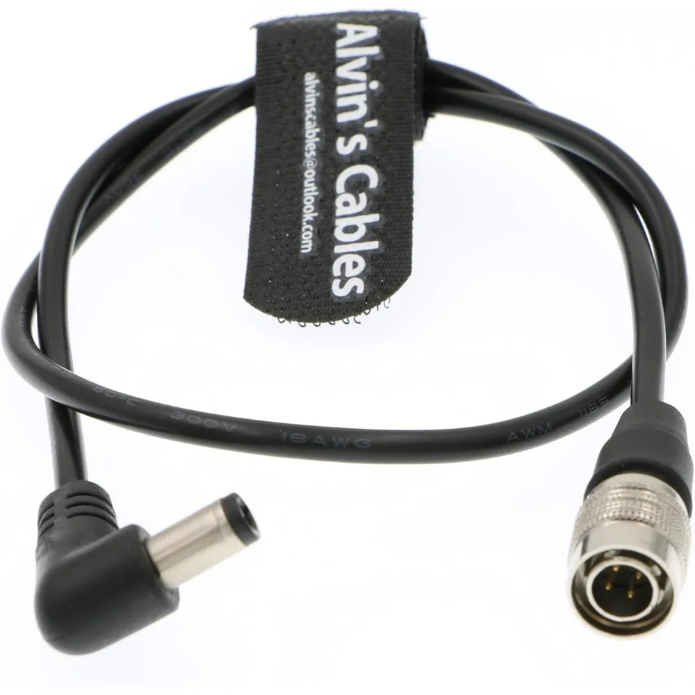 

Alvin's Cables DC to Hirose 4 Pin Male Power Cable for Sound Devices 633| 644| 688 Zoom F8 Blackmagic Cinema Camera 4K