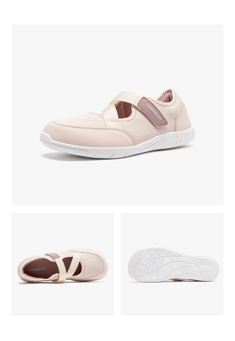 HOBIBEAR Mary Jane Flats für Damen mit breiter Passform, Barfuß-Ballettschuhe, verstellbarer Klettverschluss, leichte Zero-Drop-Schuhe – Detail 14