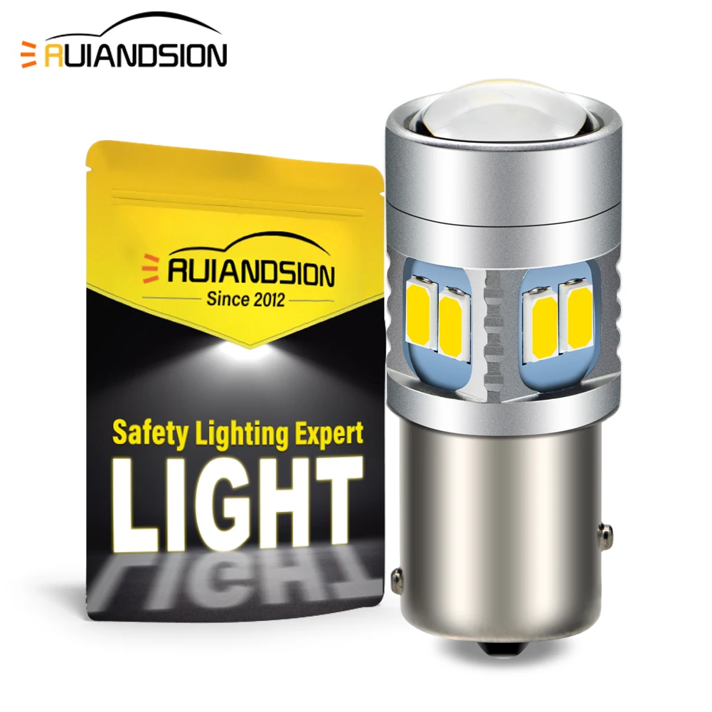 

2pcs BAY15S LED Bulb 6V 12V 24V 12LED High Power for Brake Reverse Parking Lights Turn Signal 6000K 4300K Cool White Warm White