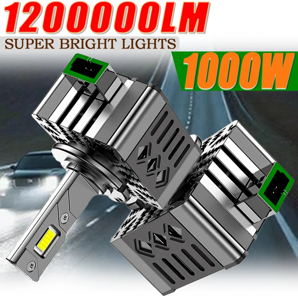 

New D3S D1S LED Bulb for Car Headlight D2S D4S D8S Auto Light 1200000LM Super Bright Headlamp Turbo CANBUS Lossless Installation