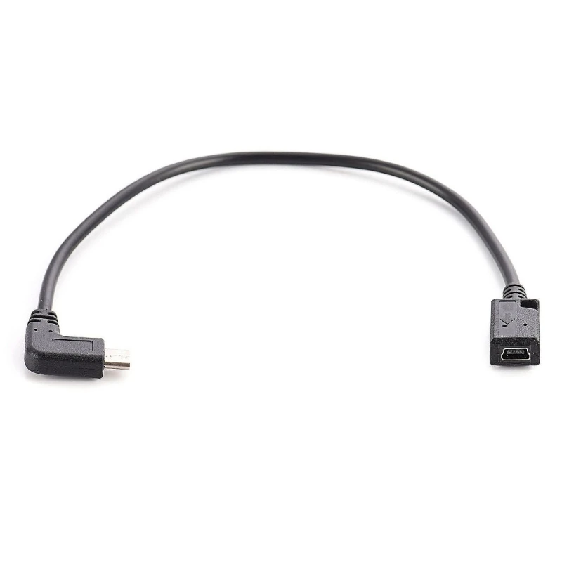 90 stopni typ C do Mini przedłużacz USB Mini USB żeńskie do USB C męski przewód kabel Adapter do ładowania do laptopa