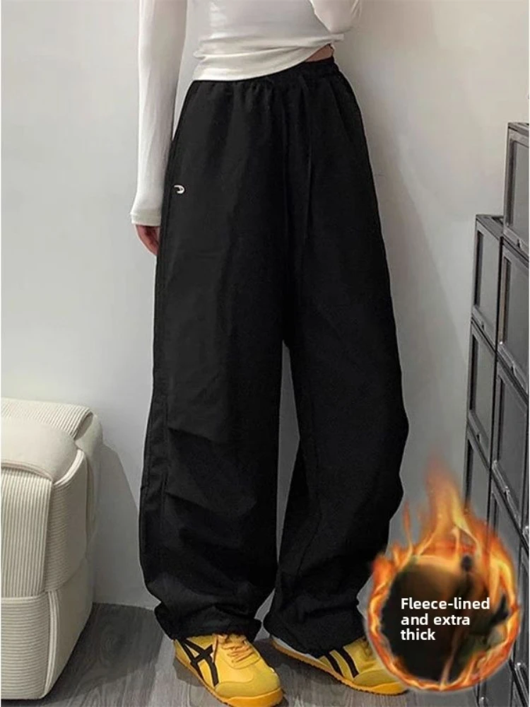 Damen Plüsch Charge Hose Herbst Winter Kollektion Koreanischer Stil Lose Lässige Sporthose für Studenten
