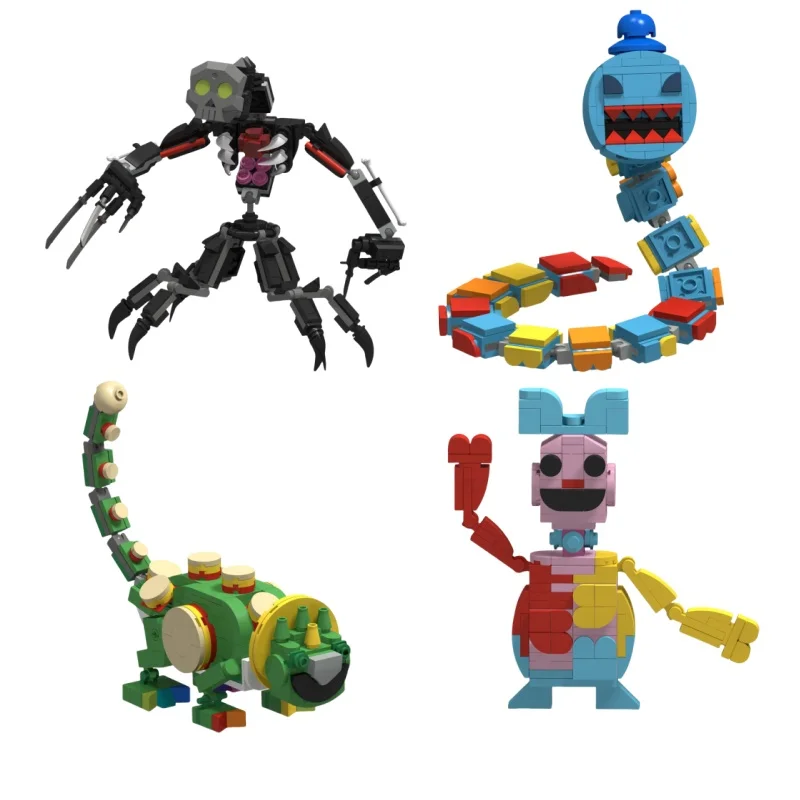 

2025 New Doe dolly Dragon Spider Nightmare Critter Yarnabi Building Blocks Toy Horror Game Smile Critter Construction Toy