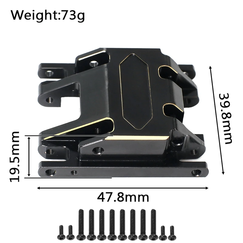 Messing Center Skidplate Versnellingsbak Mount voor Traxxas TRX4M TRX-4M 1/18 RC Crawler Auto Upgrade Onderdelen Accessoires