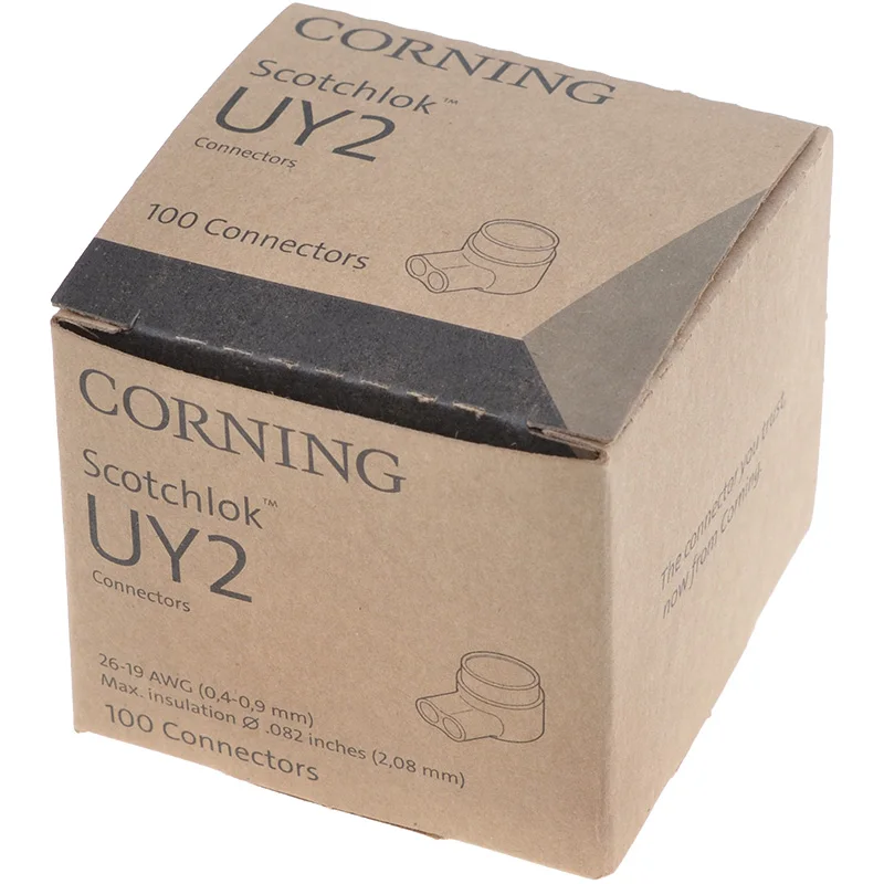 1000PCS 10Boxes/LOT Original 3M CORNING UY2 Scotchlok Butt connectors K2 telephone wires connectors adapters for 19-26AWG wires