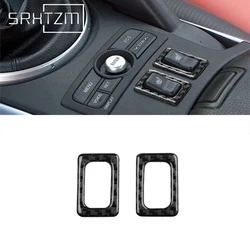 For Mazda RX8 RX-8 SE3P JM1FE 2004-2008 Car Seat Heat Button Frame Cover Trim Styling Carbon Fiber Sticker