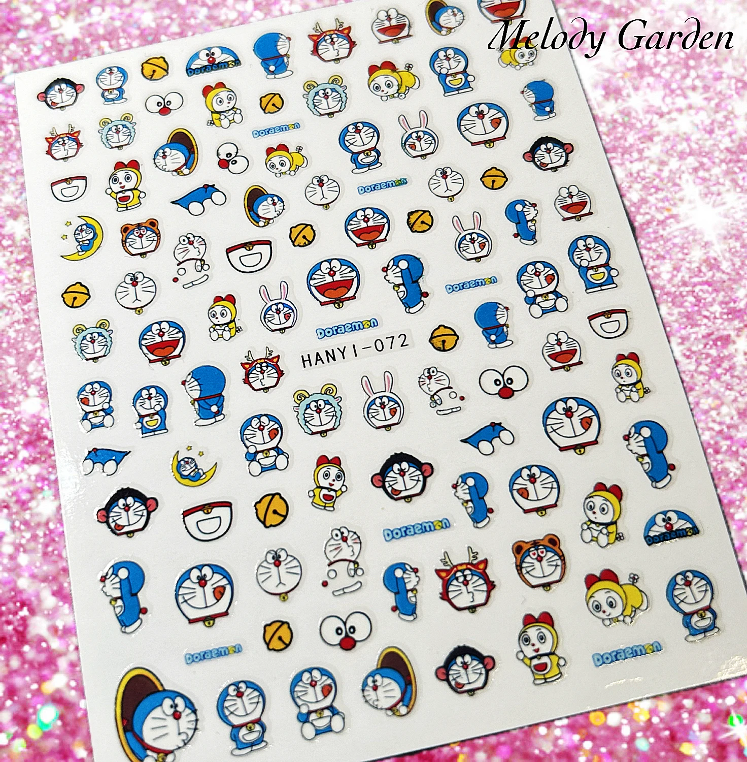 1 Stuks Nieuwste Leuke Cartoon Anime Stickers Met Kitty Kawaii 3d Ontwerpen Diy Nail Decoratie