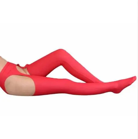 Ceinture serrée en Spandex rouge pour femmes, bas Zentai Sexy, Leggings, costume Zentai Cosplay pour fête d'halloween
