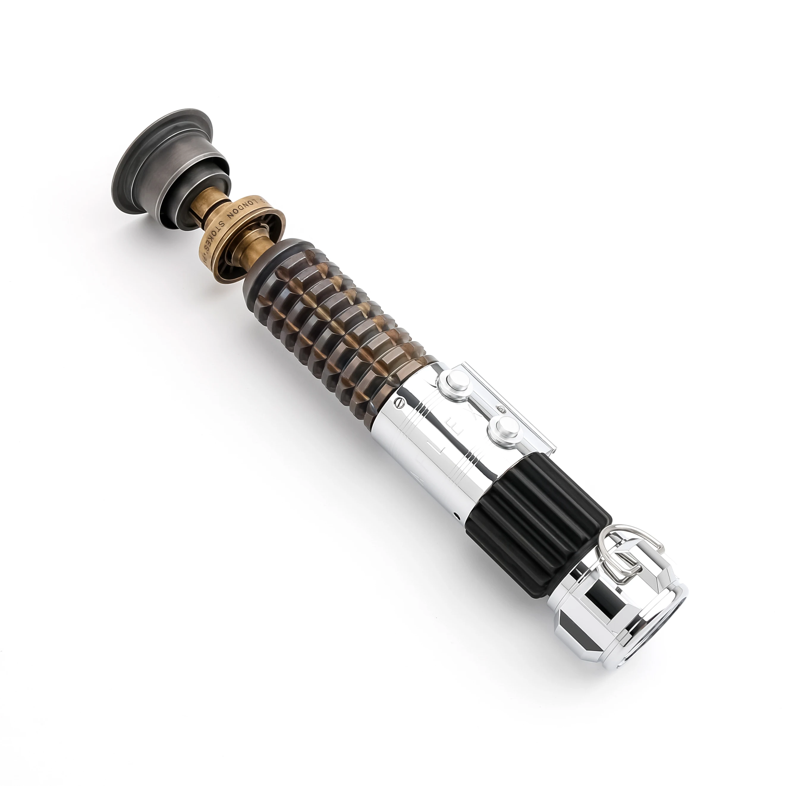 TXQSABER Replica OBW EP4 Kenobi Skywalker Collection Laser Saber Bluetooth Metal Brass Hilt Jedi Master Cosplay Toys-No Blade