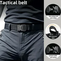 The New Men's 125cm Buckle Belt Nylon Braided Lightweight Breathable Daily Commuter Men's Belt