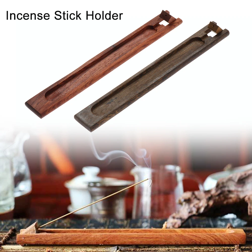 Wooden Retro Style Aromatherapy Base Home Pressure Relief Burner Incense Holder Adjustable Incense Burner Stick Home Decoration