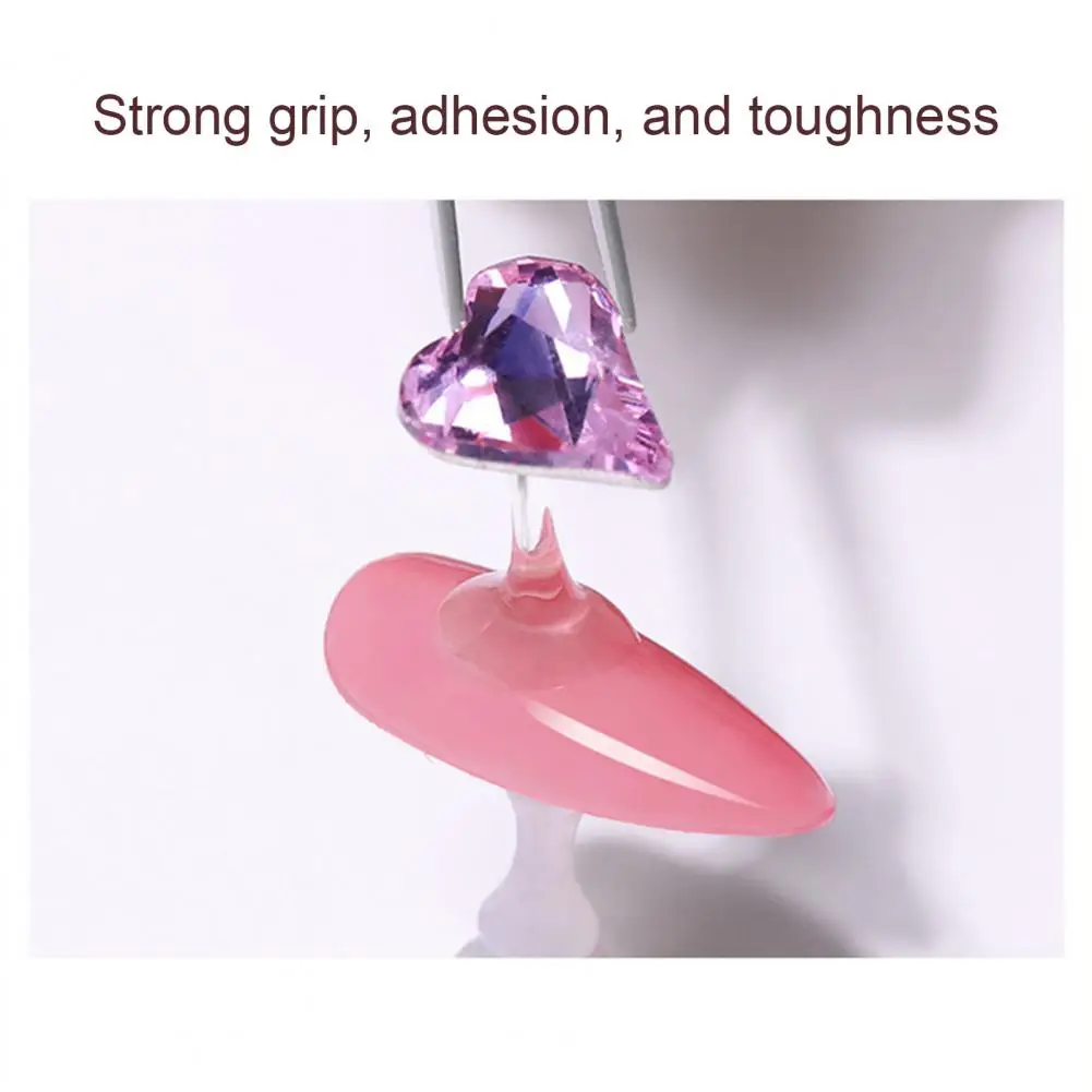 Nail Tips Sticky Glue  Non-irritating Washing-Free Smell Less  Rhinestone Stick Adhesive Solid Tips Gel Nail Supplies