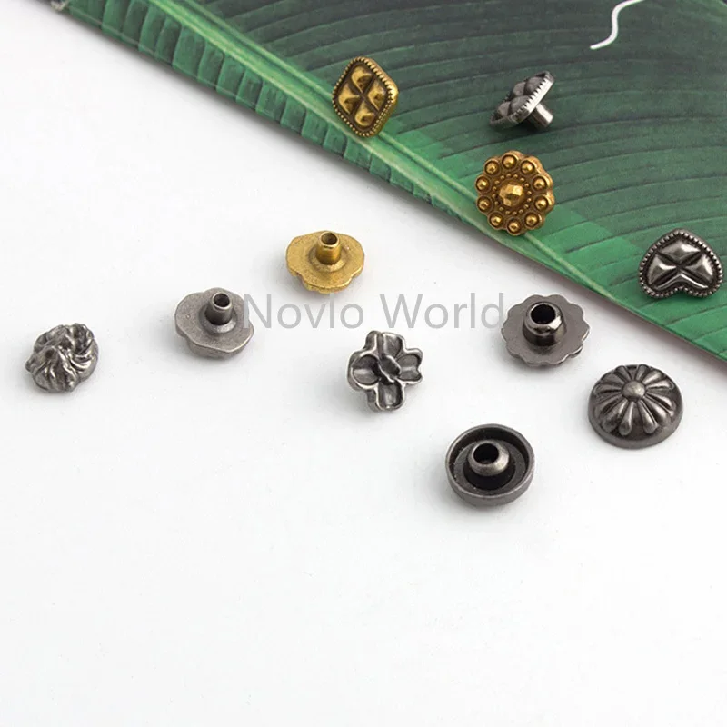 10-200pcs Metal Single Cap Rivets Studs Round Rivet for Leather Craft Hat Garments Sewing Flowers Nail Bag Decorate Accessories