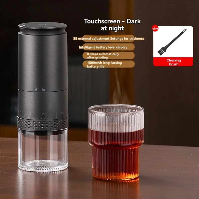 A85I-مطحنة القهوة الكهربائية مطحنة أوتوماتيكية مطحنة القهوة طحن حبوب البن ومسحوق الضغط للاستخدام المنزلي المحمولة