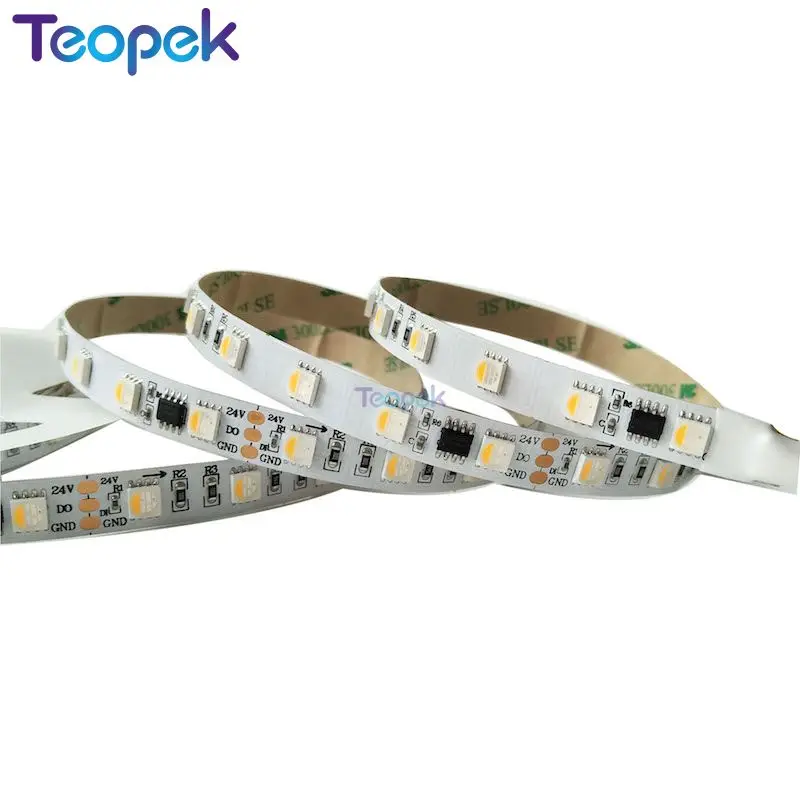 

TM1814 RGBW LED Strip DC12V 24V 5050 SMD 60leds/m Addressable Full Dream Color Programmable Controller IC RGBWW Tape