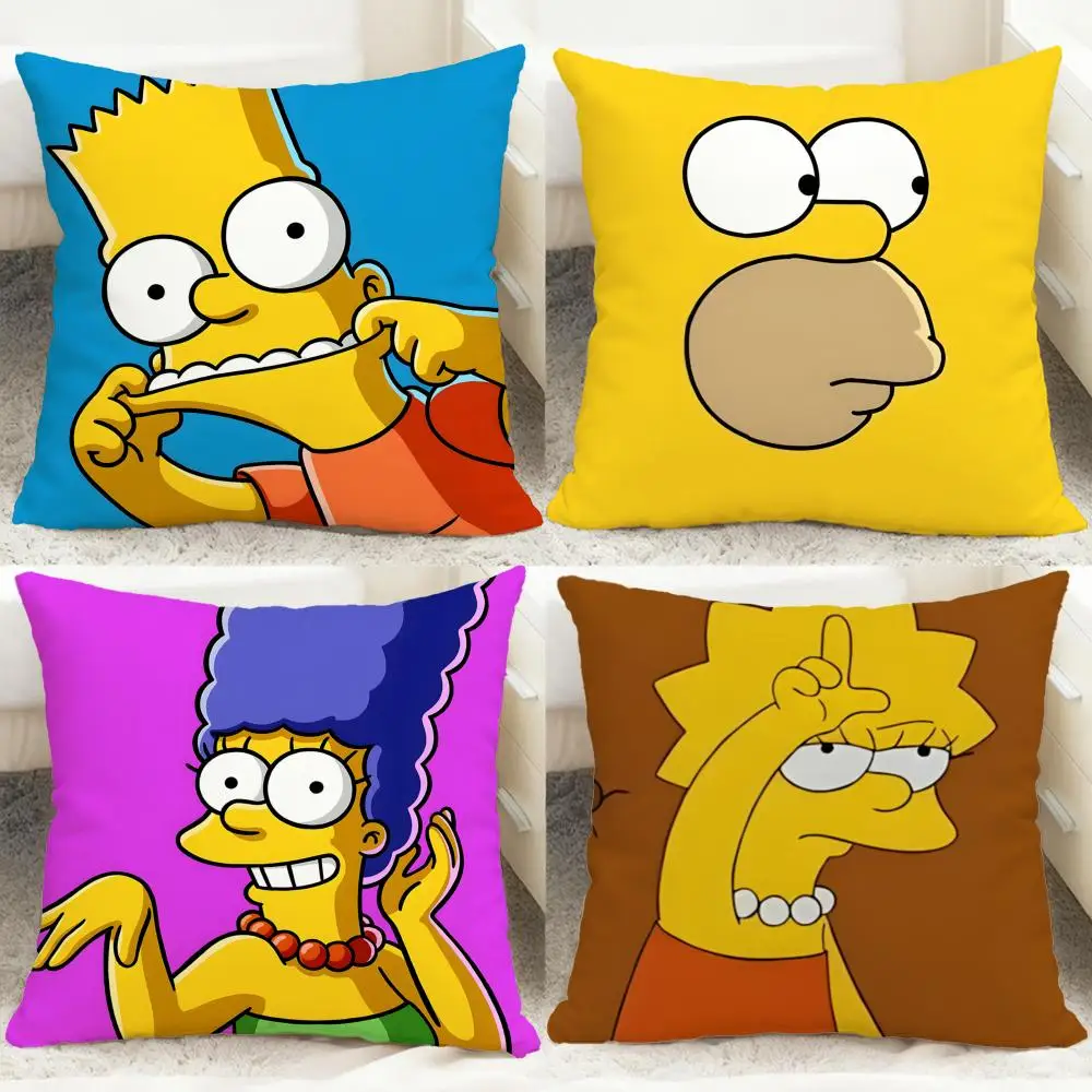 TTThe SSSimpsonsS Cushion Cover Comfortable Reversible Pillow Cover Ideal for Car Sofa Bedroom & Beyond