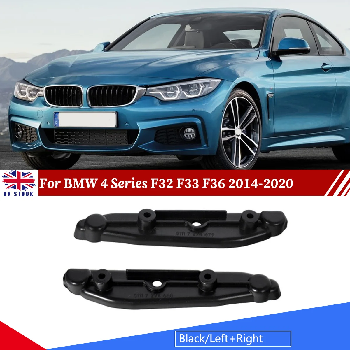 

Для Bmw 4 серии F32 F33 F36 переднее верхнее боковое настенное крепление 2014-2020 передний задний бампер, боковой кронштейн крыла, держатель 51117294679
