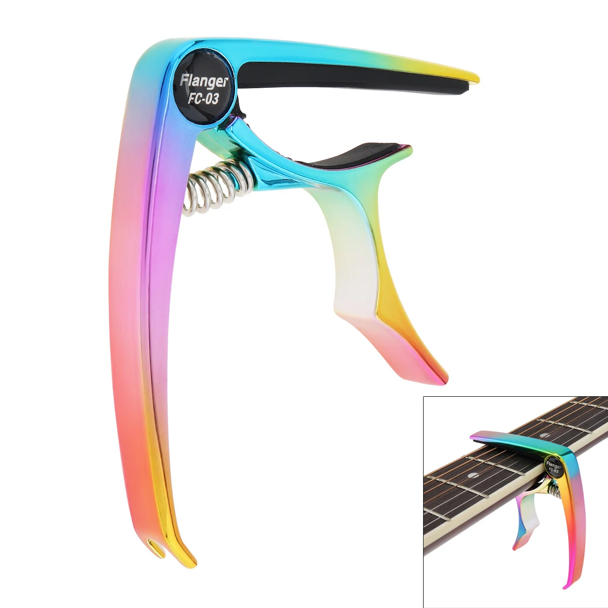 Colorful Metal Guitar Capo Zinc Alloy Quick Change Tuning Clamp with Pin Puller for Ukulele Bass Electric Acoustic Guitar Parts