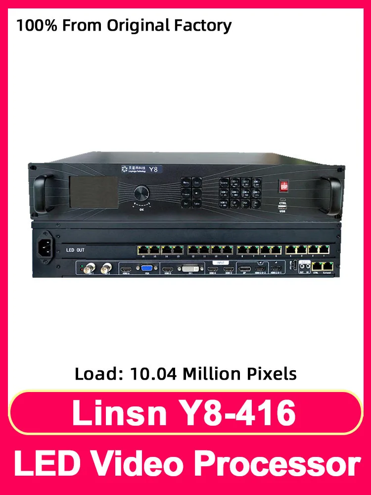 

Linsn Y8-416 Video Processor RGB Full Color Module LED Display Screen Controller Supports HDMI2.0 1.2 DP VGA DVI Signal Input