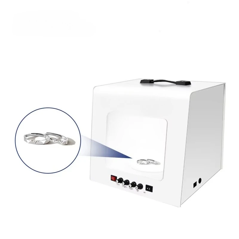 20cm Small Shadowless Light Box Portable Photo Fill Light Portable Jewelry Gem Photography Led Light Box view 4