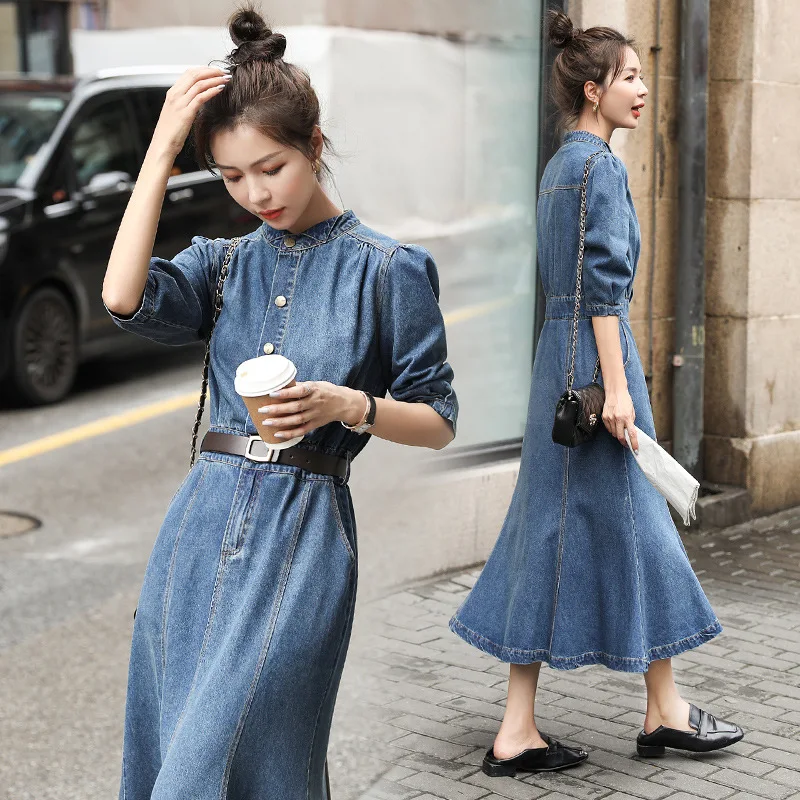 

Dress Women New Autumn Style Slim Waist Mid-Length Elegant Fashion Age-Reducing A-Line Dress