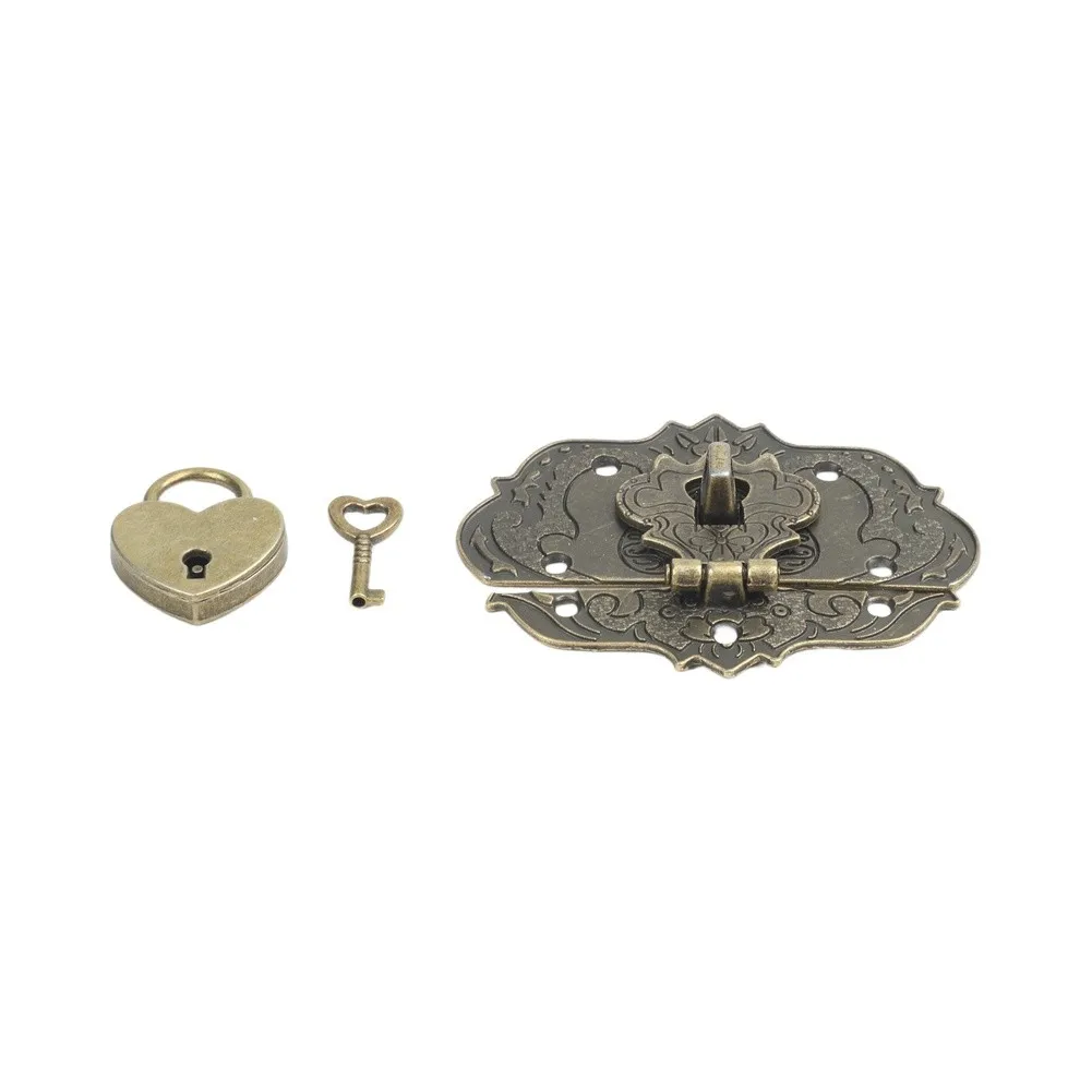 Antique Padlock Zinc Alloy for Jewelry Boxes Wooden For Furniture and Toolboxes Includes Screws for Installation