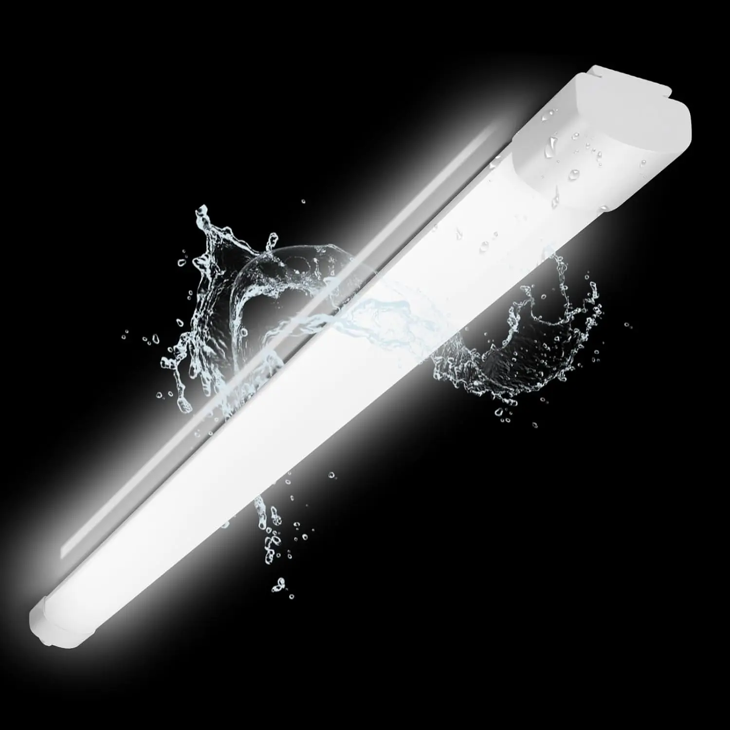 45 W Wet Room LED-Licht 150 cm, 4950 lm IP66 wasserdichte Leuchtstoffröhre, Neutralweiß 4000 K für Werkstatt, Garage, Keller