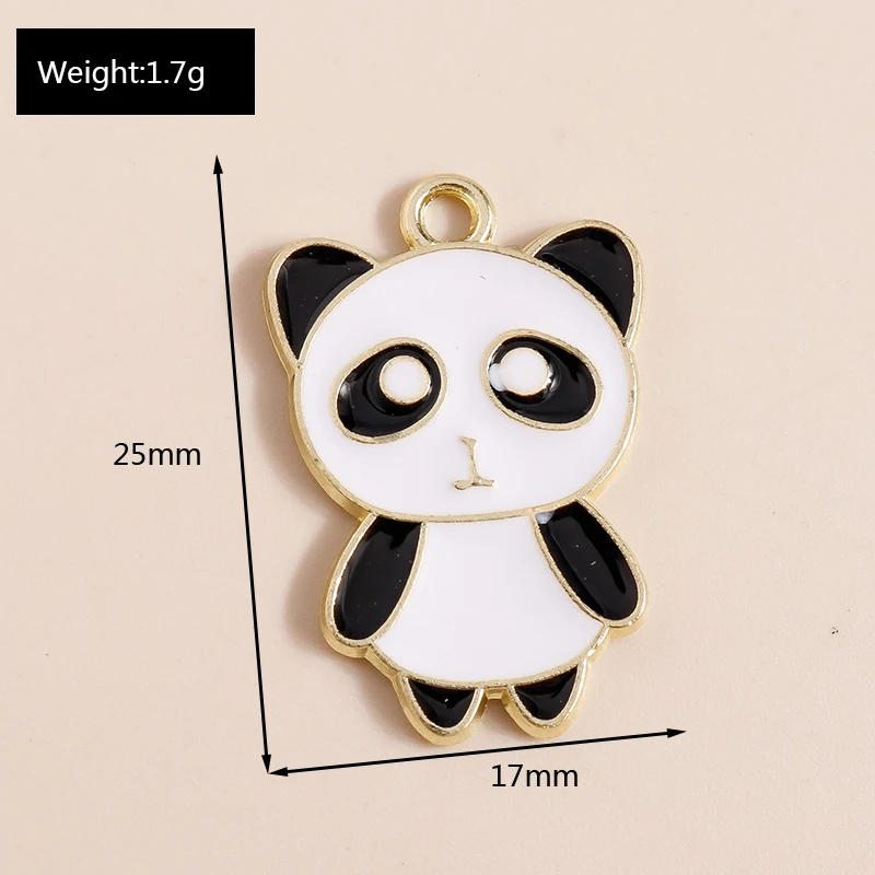 20 Stück Cartoon-Tier-Anhänger, Emaille-Panda-Bambus-Anhänger für die Schmuckherstellung, Halsketten, Ohrringe, Armbänder, DIY-Bastelarbeiten, Geschenke – Detail 16